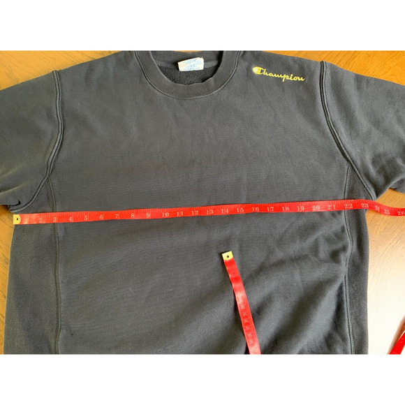 Champion Reverse Weave Crewneck Sweatshirt Mens Black Size L - Picture 5 of 8